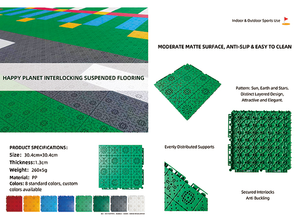 Happy Planet Interlocking Suspended Flooring